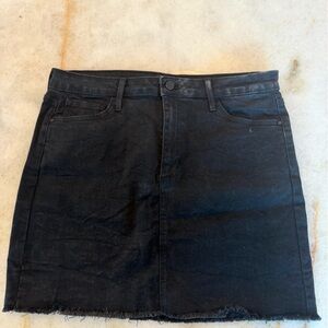Just Black Black Denim Mini Skirt Size XL